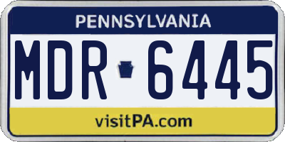 PA license plate MDR6445