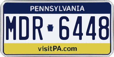 PA license plate MDR6448