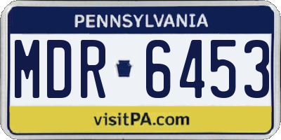 PA license plate MDR6453