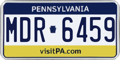 PA license plate MDR6459