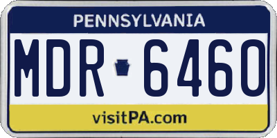 PA license plate MDR6460