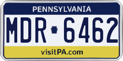PA license plate MDR6462