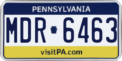 PA license plate MDR6463