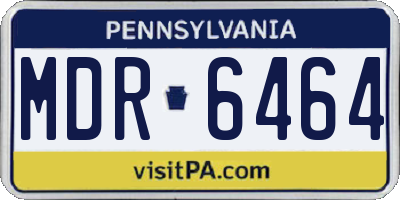 PA license plate MDR6464