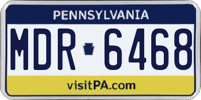 PA license plate MDR6468