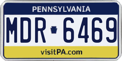 PA license plate MDR6469