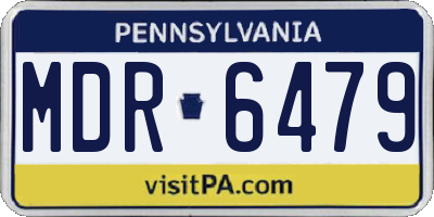 PA license plate MDR6479