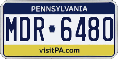 PA license plate MDR6480