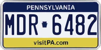 PA license plate MDR6482