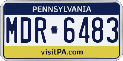 PA license plate MDR6483