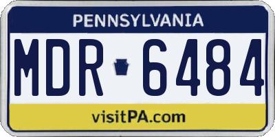 PA license plate MDR6484