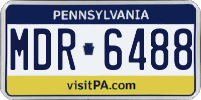 PA license plate MDR6488