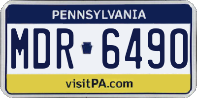 PA license plate MDR6490