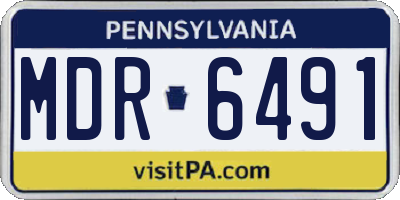 PA license plate MDR6491