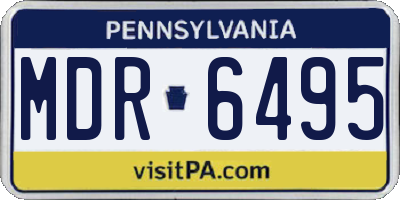 PA license plate MDR6495