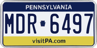 PA license plate MDR6497