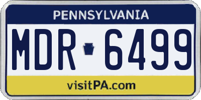 PA license plate MDR6499