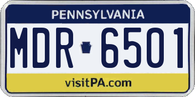 PA license plate MDR6501