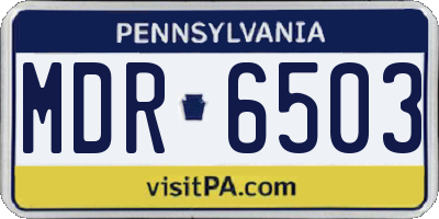 PA license plate MDR6503