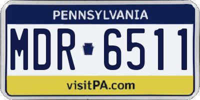 PA license plate MDR6511