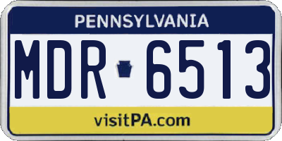 PA license plate MDR6513