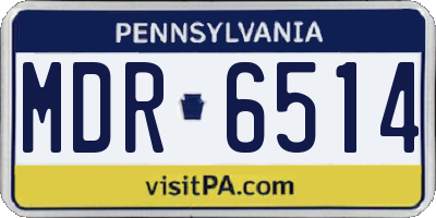PA license plate MDR6514