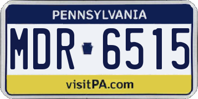 PA license plate MDR6515
