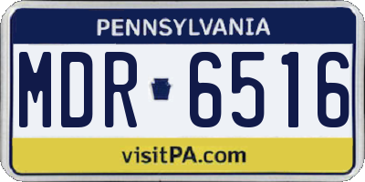 PA license plate MDR6516