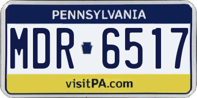 PA license plate MDR6517