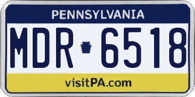 PA license plate MDR6518