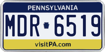 PA license plate MDR6519