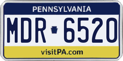PA license plate MDR6520