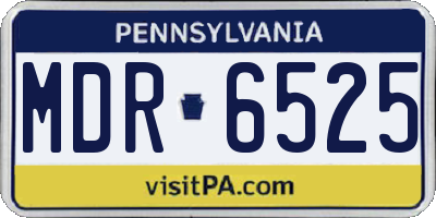 PA license plate MDR6525