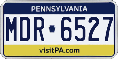 PA license plate MDR6527
