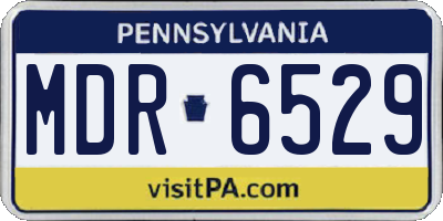 PA license plate MDR6529