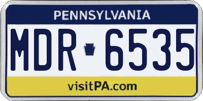 PA license plate MDR6535