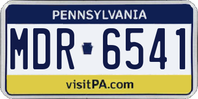 PA license plate MDR6541