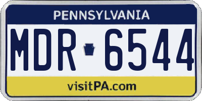 PA license plate MDR6544