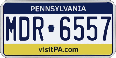 PA license plate MDR6557