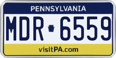PA license plate MDR6559