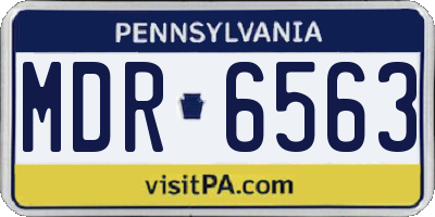 PA license plate MDR6563