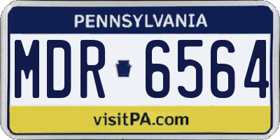 PA license plate MDR6564