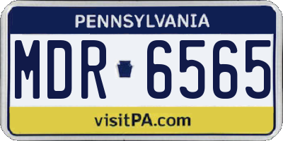 PA license plate MDR6565