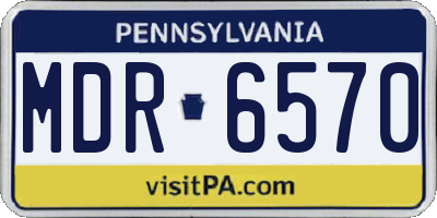 PA license plate MDR6570