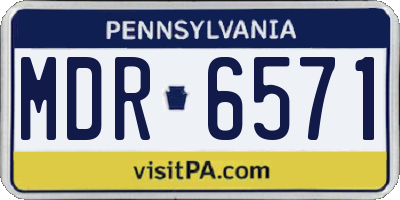 PA license plate MDR6571
