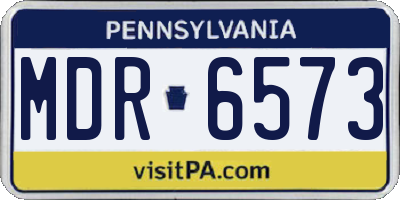 PA license plate MDR6573