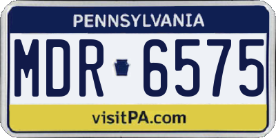 PA license plate MDR6575