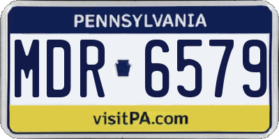 PA license plate MDR6579