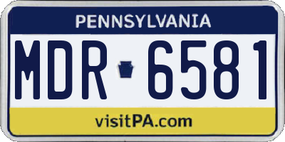 PA license plate MDR6581