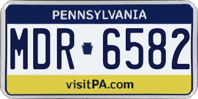 PA license plate MDR6582